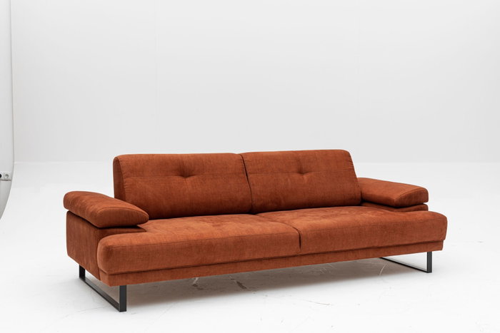Atelier Del Sofa Sofá-cama 3 Plazas Mustang Naranja Estilo Industrial Hotelero